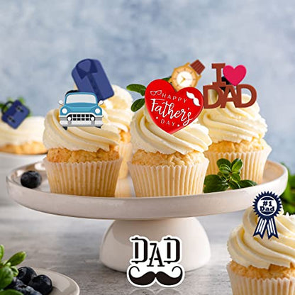 Whaline 2Pcs Father's Day Fondant Molds I Love DAD 3D Silicone Moulds Watch T-shirt Mustache Tie Pattern Resin Molds Cupcake Cookie Baking Decorating Moulds for Dad Birthday Party DIY Candy - style: Father's Day