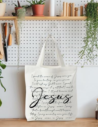 Bible Bags for Women, Christian Tote Bag, Gifts for Christian Women - color: Jesus