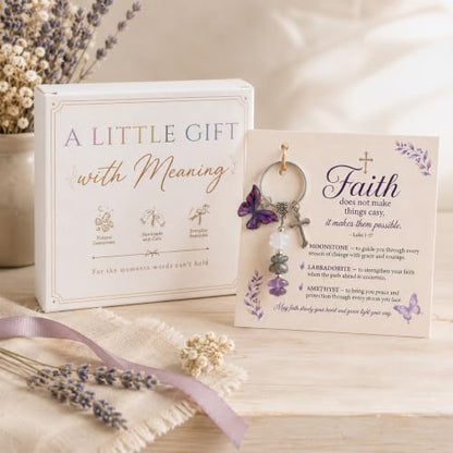 Crystal Keychain Gifts For Women, Friend, Coworker, Daughter, Mom, Faith - color: God's Within Her