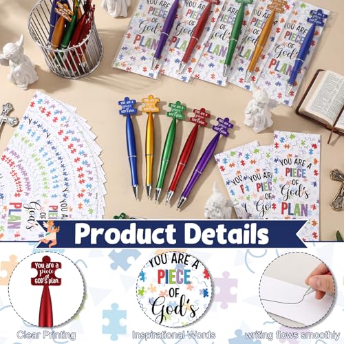MotiMind 25 Sets Catholic Religious Gifts Puzzle Ballpoint Pens