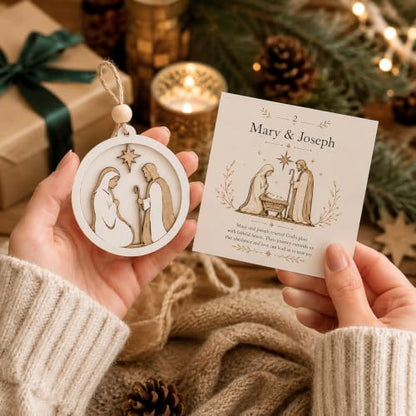 Nativity Christmas Tree Ornaments & Wooden Christmas Ornaments 12 Designs