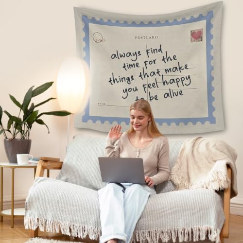 HUGANE Postcard Inspirational Tapestry Wall Decor 50x60 Inch - color: colour-02