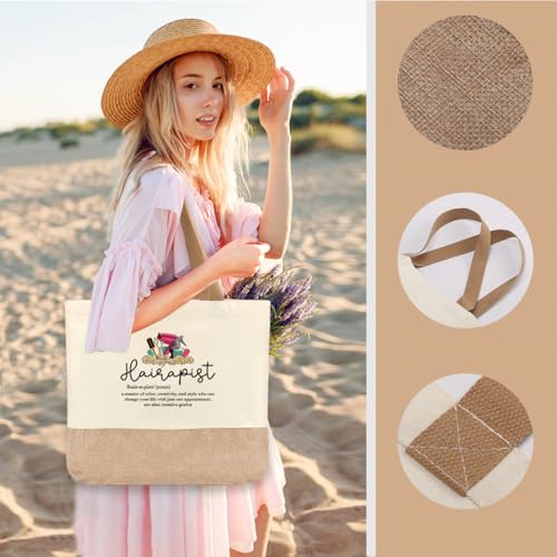 Tote Bag, Gifts for Women Friends Girlfriend Coworker Wife Mom Reusable Tote Bags Birthday Thank You Gift - color: Hairapist