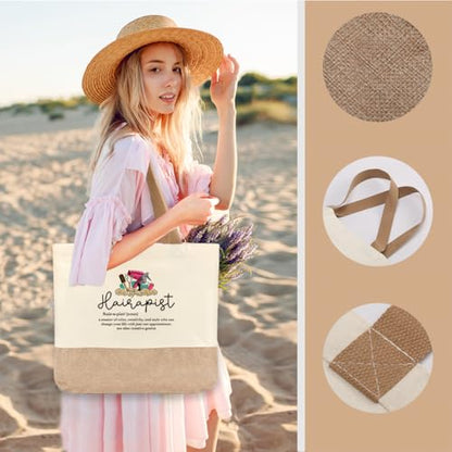 Tote Bag, Gifts for Women Friends Girlfriend Coworker Wife Mom Reusable Tote Bags Birthday Thank You Gift - color: Hairapist