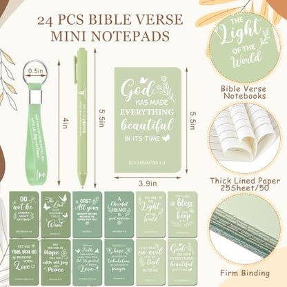 Hollowfly 24 Set/96 Pcs Christian Church Religious Gifts(Gradient Green) - color: Gradient Green