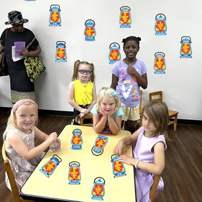 40PCS Sunday School VBS Crafts Bulk: Paper Oil-Lamp Nativity Suncatchers,Jesus Religious Christian Classroom Camping Activity DIY Kits Gifts Church Decorations,Window Stained Glass Effect Art Supplies - style: oil lamp
