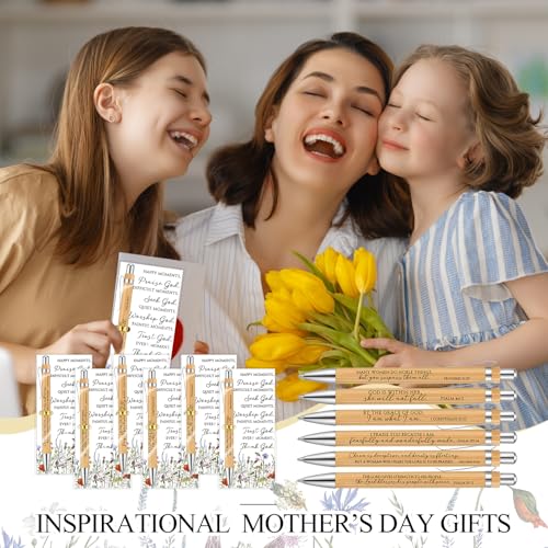 Supervitae 24 Sets Christmas Bible Verse Pens with Cards for Women