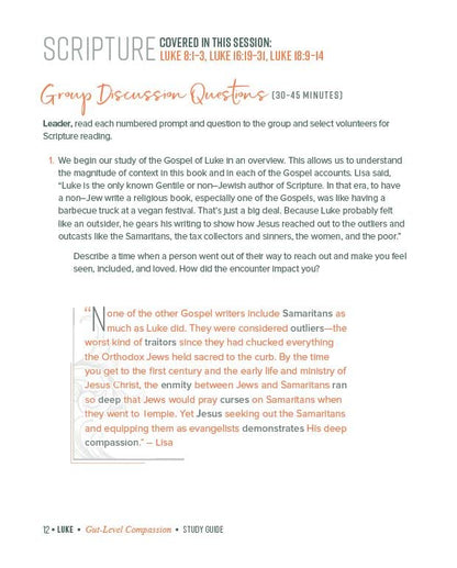 Luke Bible Study Guide plus Streaming Video: Gut-Level Compassion (Beautiful Word Bible Studies)
