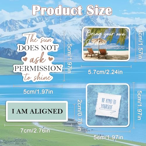Motivational Affirmations Stickers for Vision Board - 50 Pcs Vemfare Inspirational Water Bottle Sticker for Adults, Positive Waterproof Scrapbook Stickers for Women, Vinyl Decals for Laptop Journal - style: Affirmations