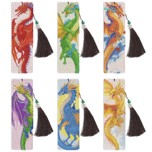 Dragon Diamond Art Bookmarks, Diamond Painting Book Marks for Adults - style: Dragon 01