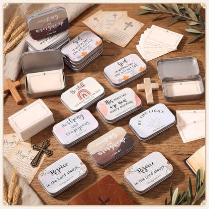 Christian Tin Boxes with Prayer Cards - style: Bohemian