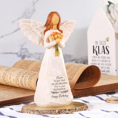 Birthday Gifts for Women, 5.5” Resin Angel Figurine - Happy Birthday Gifts - color: Birthday Gifts