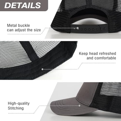 Christian Jesus Cross Trucker Hat Faith Hats for Men Women Religious Gifts - color: C-gray