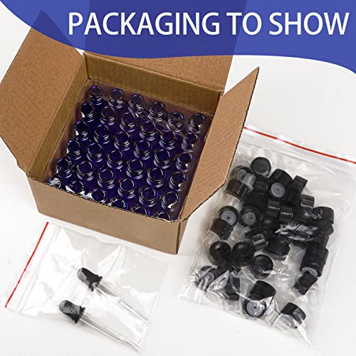 2ml Essential Oil Bottles Empty 36Pcs Blue Small Cuticle Oil Bottles Empty - color: Blue