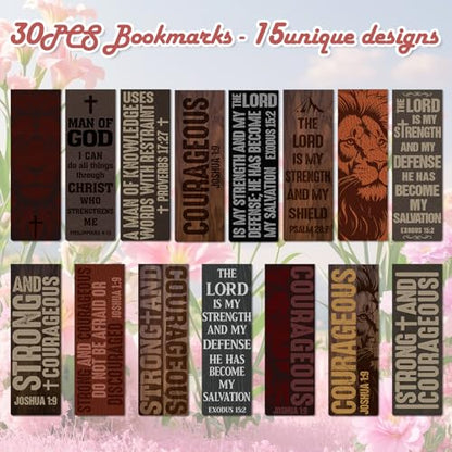 Bible Verse Magnetic Bookmarks for Men - Wxiben 30 Pcs Christian Magnet Book Page Markers Gifts Lion Inspirational Scripture Bookmark Clips Religious Gift for Book Lovers Reader Church Office Supplies - style: Men Bible