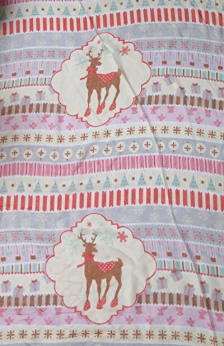 Lina & Lily Holiday Christmas Pattern Print Women's Infinity Scarf Lightweight - color: Multi, Xmas Reindeer