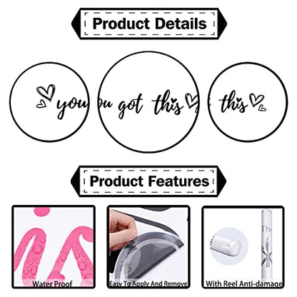 PLIGREAT You Got This Quotes Wall Stickers, Peel and Stick Wall Decals, Removable Vinyl Art Letters Walls Sticker for Bedroom Living Room Home Office Decorations Indoor Window Art Decor - style: You Got This