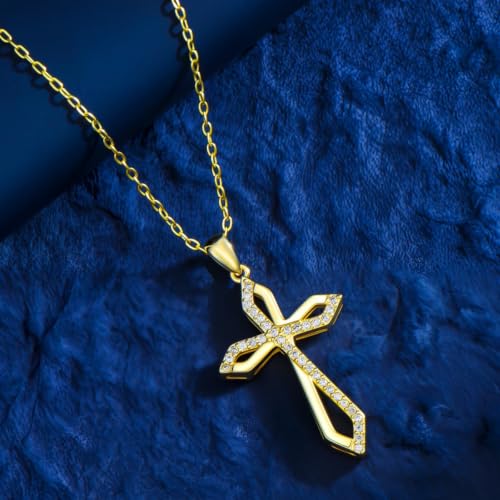 KQ&TTENG 14k Gold Plated Four Leaf Clover Necklace Irish Jewelry Wedding Anniversary Birthday Gifts for Women Wife Mom Girlfriend - color: A03