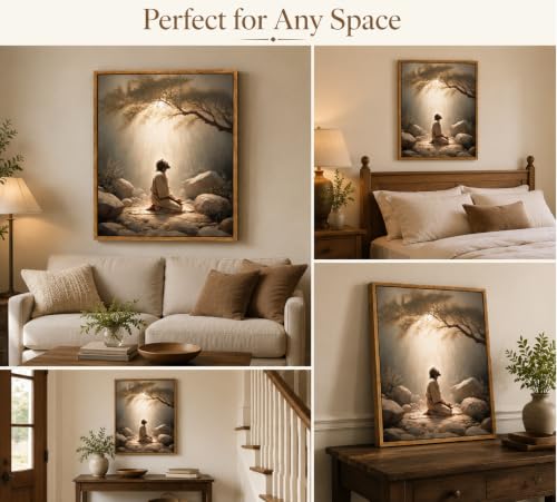 Framed Jesus Prayers Canvas Wall Art, God Divine Mercy Painting, 24x36in - color: Framed Jesus Prayers, size: 24x36in
