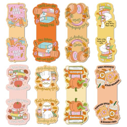 Fall Magnetic Bookmarks for Women, Funny Autumn Magnet Book Mark - color: Funny Autumn