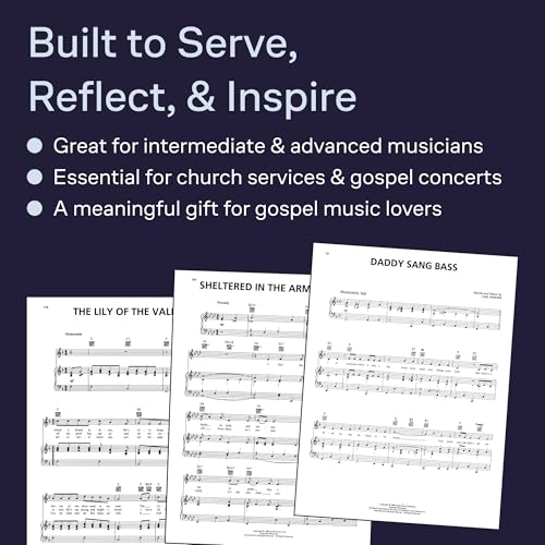 The Best Gospel Songs Ever | Piano, Vocal, Guitar Songbook | 80 Gospel Classics with Sheet Music, Lyrics, Chords and Guitar Diagrams | Timeless Hymns for Musicians and Beginners
