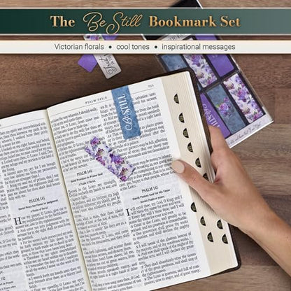Christian Art Gifts Magnetic Scripture Bookmark Set for Women: Be Still