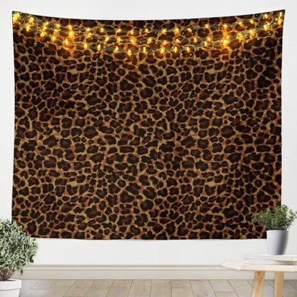 Erosebridal Cheetah Print Tapestry 59x82,Brown Leopard Tapestry For Bedroom Aesthetic,Animal Skin Texture Wall Hanging,Rustic Wall Tapestries - color: Brown, size: 82.7"L x 59.1"W