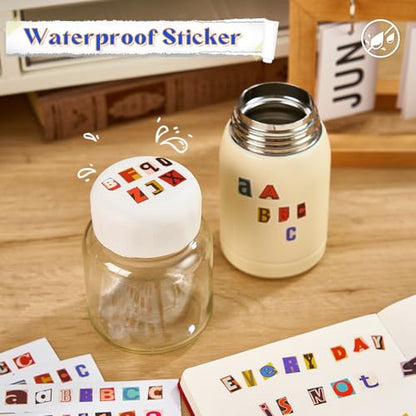 800Pcs Magazine Letter Stickers, Number Alphabet for Journal Scrapbook - color: Letter Stickers