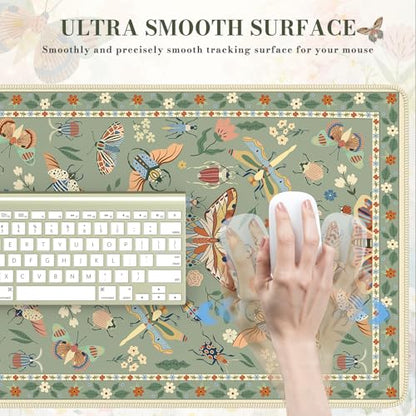 iCasso Green Large Mouse Pad, Desk Matt for Desktop - color: Insect-green