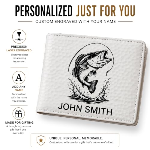 LaserGram Personalized Wallet, Christian Cross (Golf White) - color: Golf White