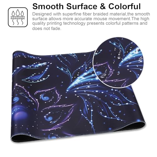 XXL Gaming Mouse Pad 35.4x15.7 Professional Large Mouse Pad & Computer Game Mouse Mat-90x40 Flowershape - color: Flowershape, size: 35.4L x 15.7W inches