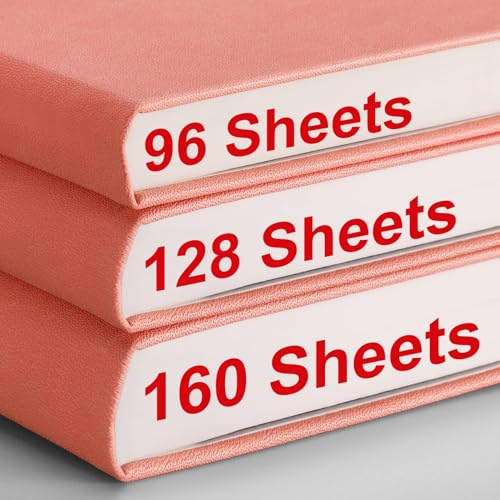 AHGXG Lined Journal Notebook, 320 Numbered Pages, B5 (7.6'' X 10'') - color: Pink, size: B5
