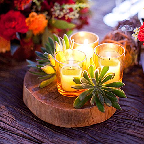 Small Citronella Candles Outdoor and Indoor Soy Wax Votive Candles for Party Dinner and Camping - 12 Hours Burn Time, Set of 12 - color: Yellow