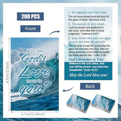 200 Pcs Gospel Tracts Salvation Cards, Meaning - style: Mean