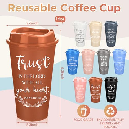 Skylety 20 Pack Christian Gifts Bulk 16oz Bible Verse Tumbler with Lids - color: Morandi Color