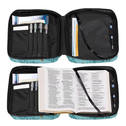 Coldinair Cool Tractor Bible Covers Bag for Kids Teen,Cool Carrying Book Case Church Bag Bible Holder with Handle and Zippered Pocket,Blue - color: Cool Tractor,blue