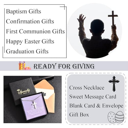 Cross Necklace for Boys Kids Christian Catholic Religious Gifts - color: Cross Necklace for Boys