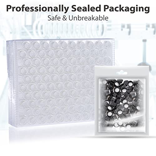 FOUR E'S SCIENTIFIC 1 Dram Clear Glass Vials, 4ml Sample Vials 100 Pack - size: 4ml Clear