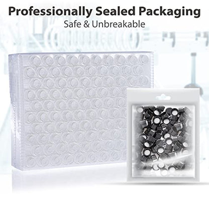 FOUR E'S SCIENTIFIC 1 Dram Clear Glass Vials, 4ml Sample Vials 100 Pack - size: 4ml Clear