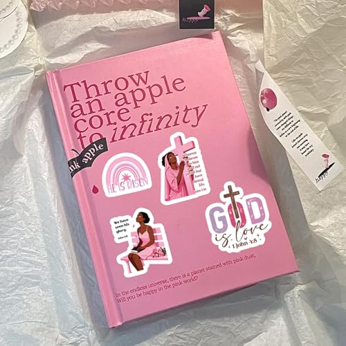 100 Pcs Christian Prayer Board Stickers, Jesus Sticker for Water Bottles Laptop Scrapbook Journaling Planner, Bible Study Vision Board Supplies Christian Easter Gifts - color: Pink Black