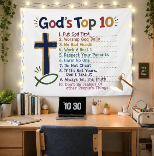 Elpwk Boho Christian Nursery Classroom Tapestry Wall Decor 50x60 Inch - color: Boho Christianity