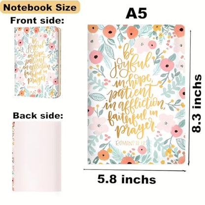 Bible Verse Lined Journal Notebook for Women Men, Christian Gifts for Women - color: Multi 0335