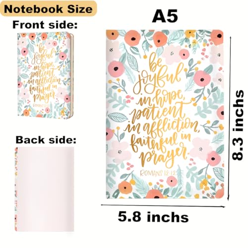 Bible Verse Lined Journal Notebook for Women Men, Christian Gifts for Women - color: Multi 0335