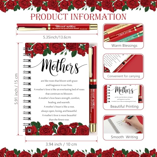 Fullhawl 10 Sets Bible Notebooks Pens Mothers Day Church,20 Pcs / 10 Sets