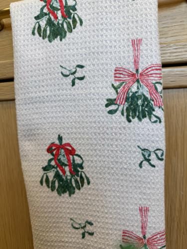 Kitchen Towels, Dish Towels for Kitchen, 3 Pc Kitchen Towel Set - color: Christmas Holly