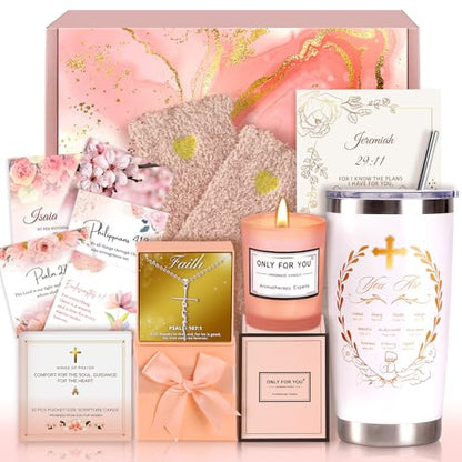 Christian Faith Gifts Set & Religious Inspirational Gifts For Women & Read Me When Bible Verses Jar – Perfect for Encouragement, Prayers, and Inspirational Gift