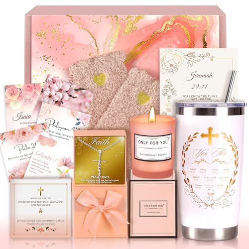 Christian Faith Gifts Set & Religious Inspirational Gifts For Women & Read Me When Bible Verses Jar – Perfect for Encouragement, Prayers, and Inspirational Gift