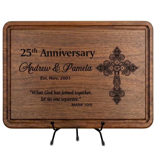 Personalized Religious Wedding Anniversary Cutting Board Christian Couples