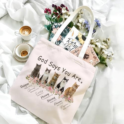 Bible Tote Bags Cute Christian Preppy Canvas Tote Bag Christian Gifts for Women Reusable Shopping Bags(Parent) - color: Bible-5