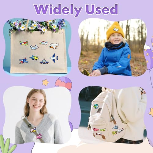 Cute Pins Bulk, Funny Lapel Badge Pins Rubber Brooch Pins for Backpacks, Hats, Bags - style: Airplane-30PCS